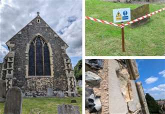 Churchyard cordoned off for ‘emergency repairs’ after risk of falling bricks uncovered