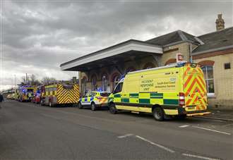 Man hit by train at railway station