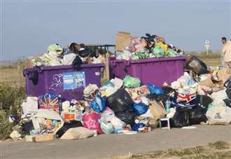 ‘Wembley-sized crowds’ from London blamed for Kent beach’s mountain of rubbish