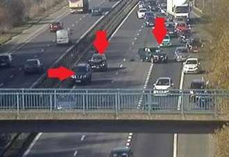 M2 reopens after three-vehicle crash