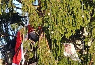 Kent man charged after protester in Santa suit scales Trafalgar Square tree