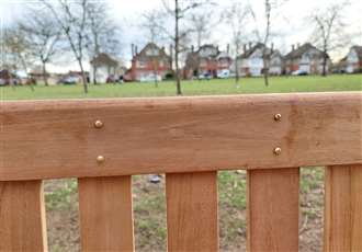 Vandals target park's new After Life bench