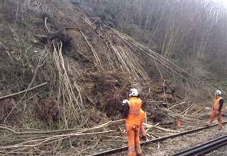 Train line set to reopen after landslides