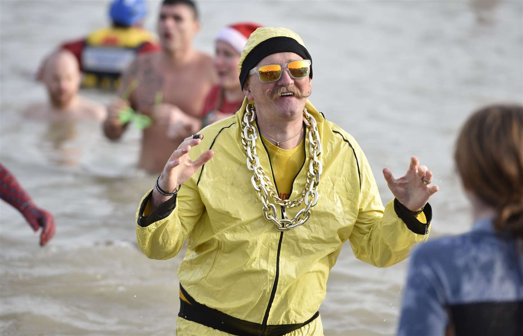 The Boxing Day Dip brings scores of people to Deal. Picture: Carol Fenton/The Unofficial Photographer