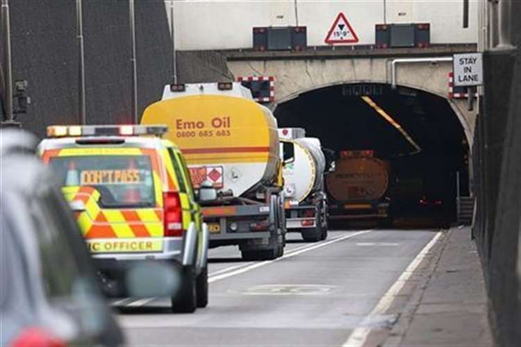 Only one tunnel is open currently