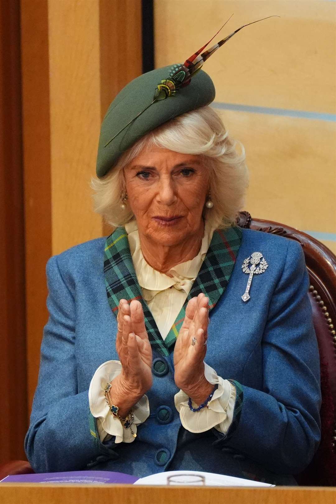 The Queen joined Charles in the chamber (Andrew Milligan/PA)