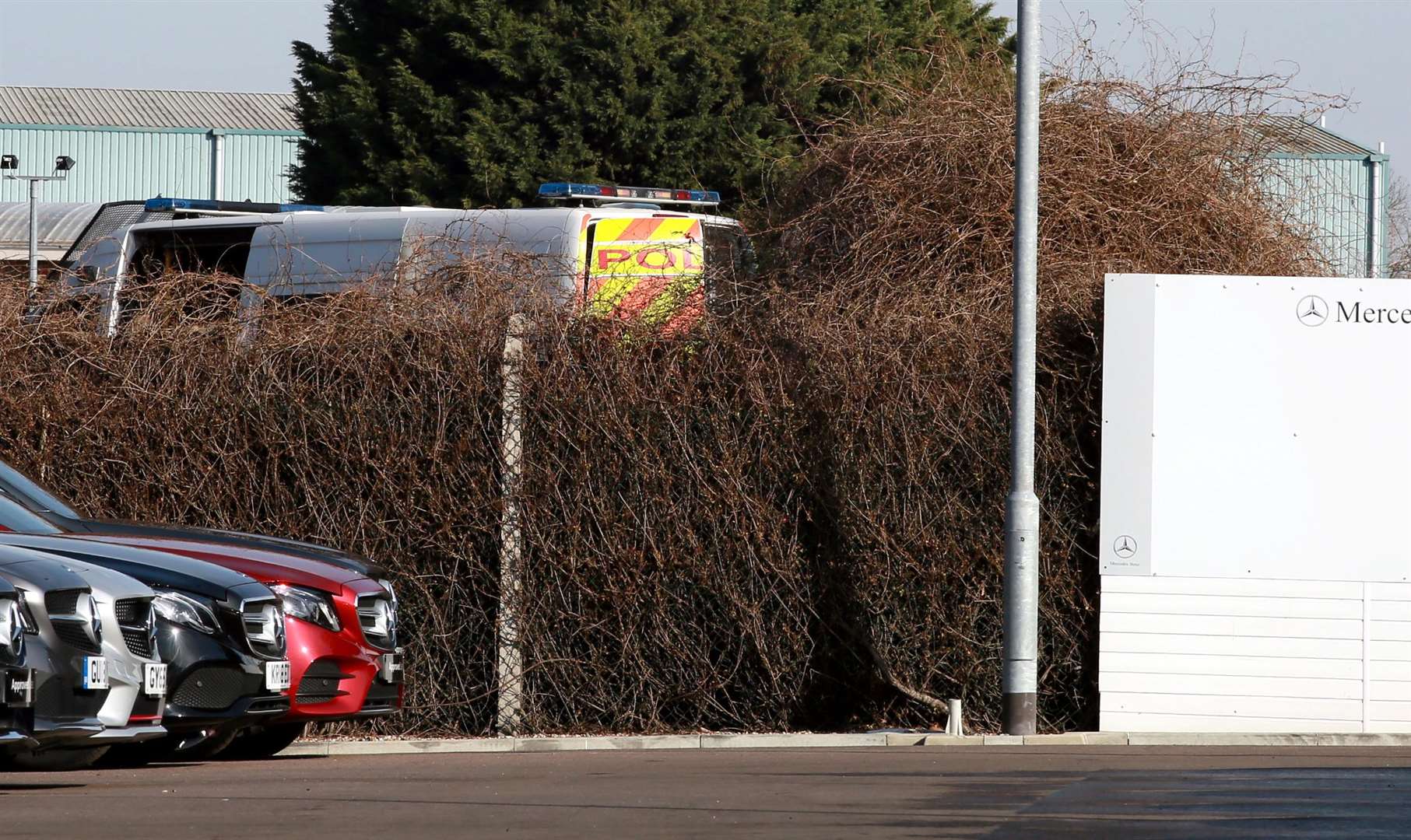 A man was stabbed outside the Mercedes Benz Car dealership in Vale Rise: Picture: Phil Lee