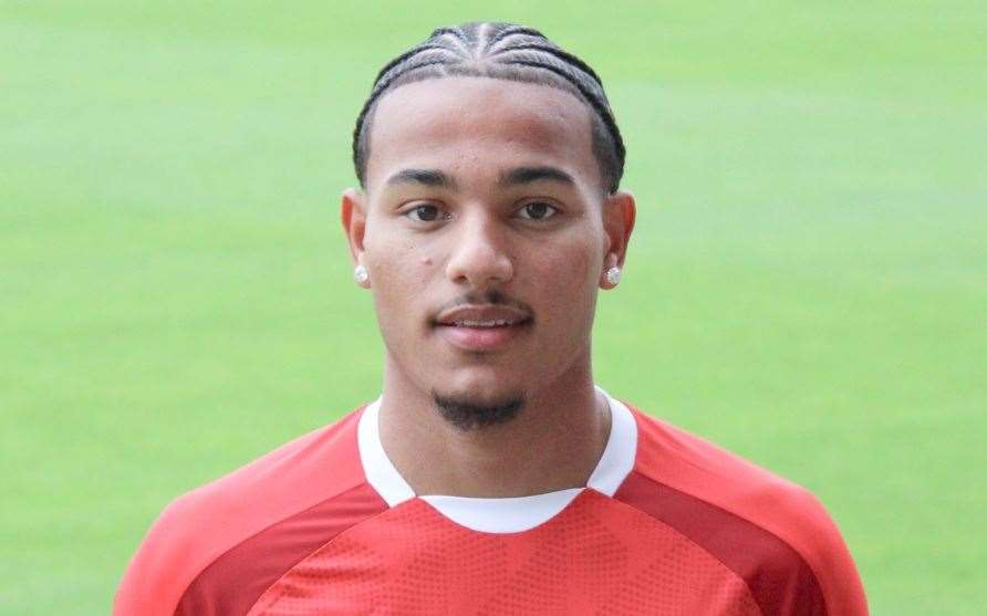 New loan signing Jez Davies saw red on his Ebbsfleet debut. Picture: EUFC