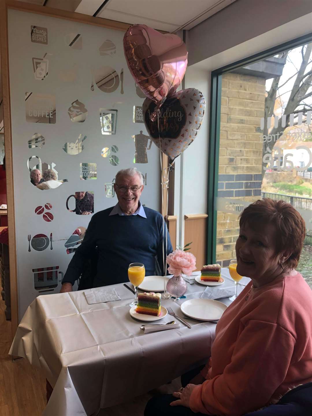 Franck and Pam at their surprise lunch at Morrisons. Picture by Sam Kitts