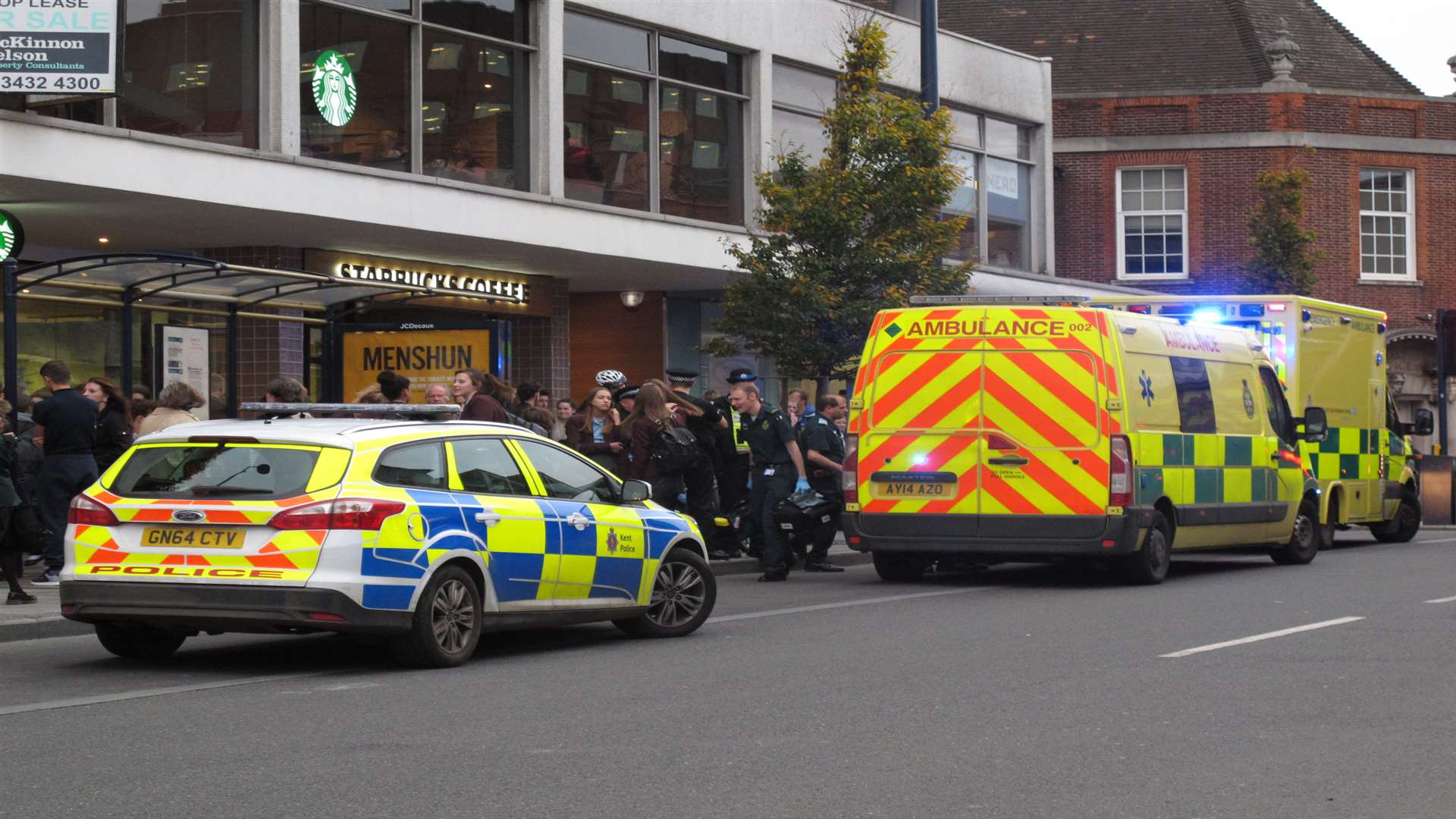 Crowds gathered outside the bakery