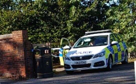 Police at the scene of the alleged rape at Great Lines Park