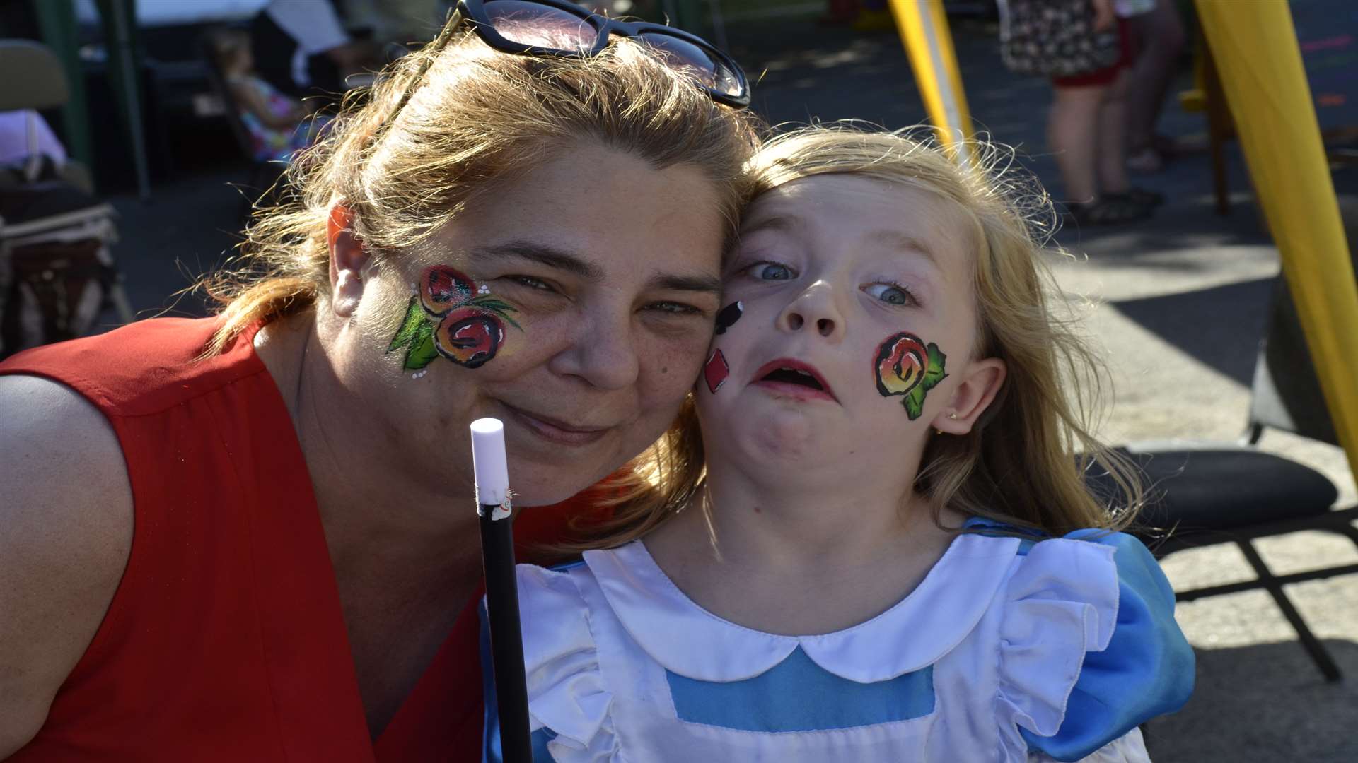 Alexis Taylor, eight, dessed as Alice, cast a spell on her Nan Sara Seabridge