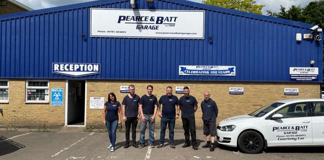 Left to right, Pearce and Batt Garage employees, Alison Benee, Jake Stone, James Earney, Ray Plumb, Matt Coulter and Damian Barrell