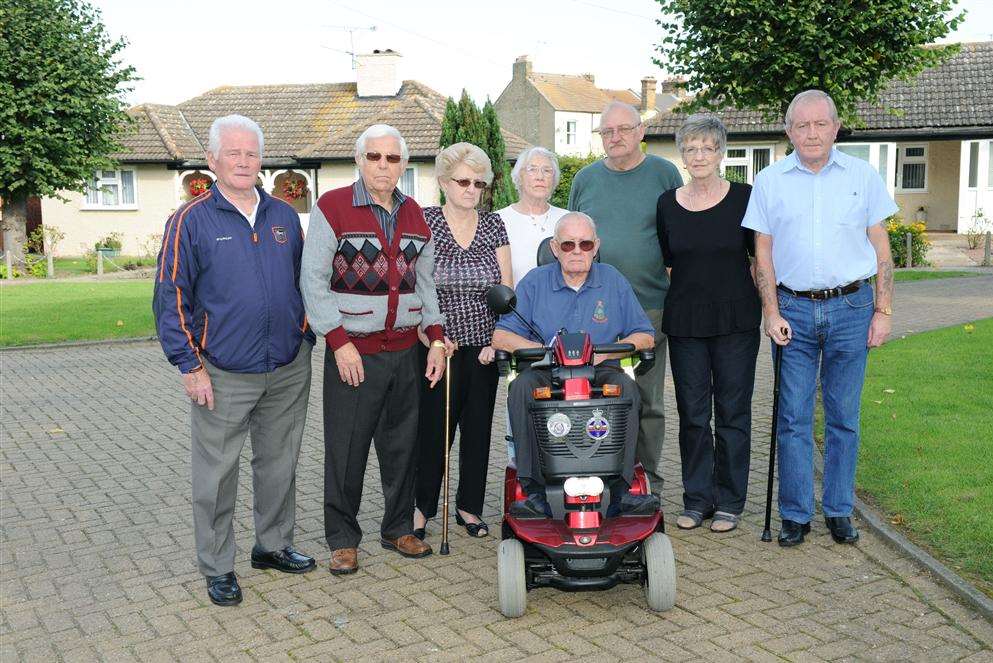 Bernard Carter is worried about redevelopment plans on his street. Residents Stan Andrews, Bernard Carter, Janet Gifford, Pamela Blake, Colin Waugh, Keith Fidge, Margaret White, Jim Reddington.