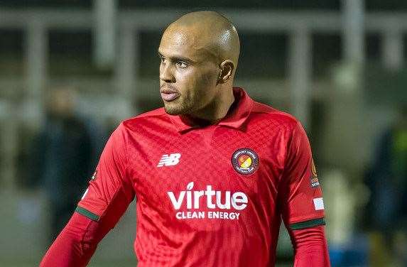 Ebbsfleet striker Elliott Romain. Picture: Ed Miller/EUFC