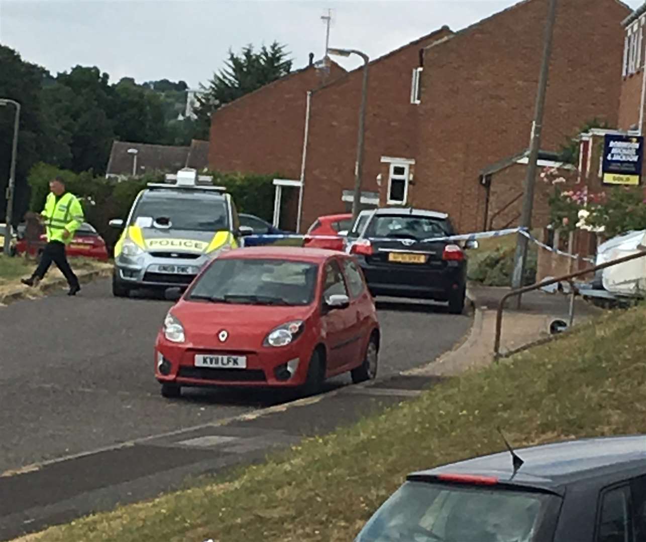 The police closed the road after the car ploughed into the garden of a home in Wordsworth Close, Lordswood (3025357)