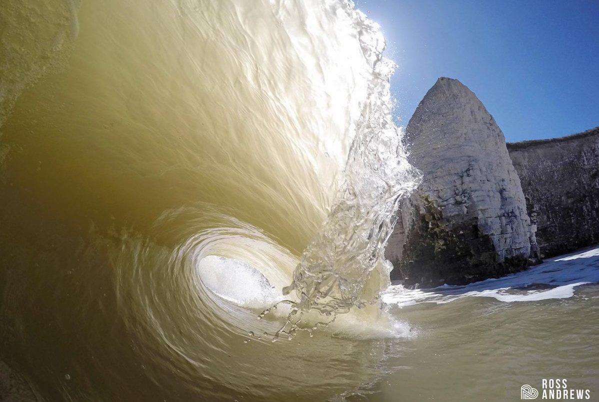 Thanet captured in mid-wave by Ross Andrews, on display at the Pie Factory Gallery in Margate