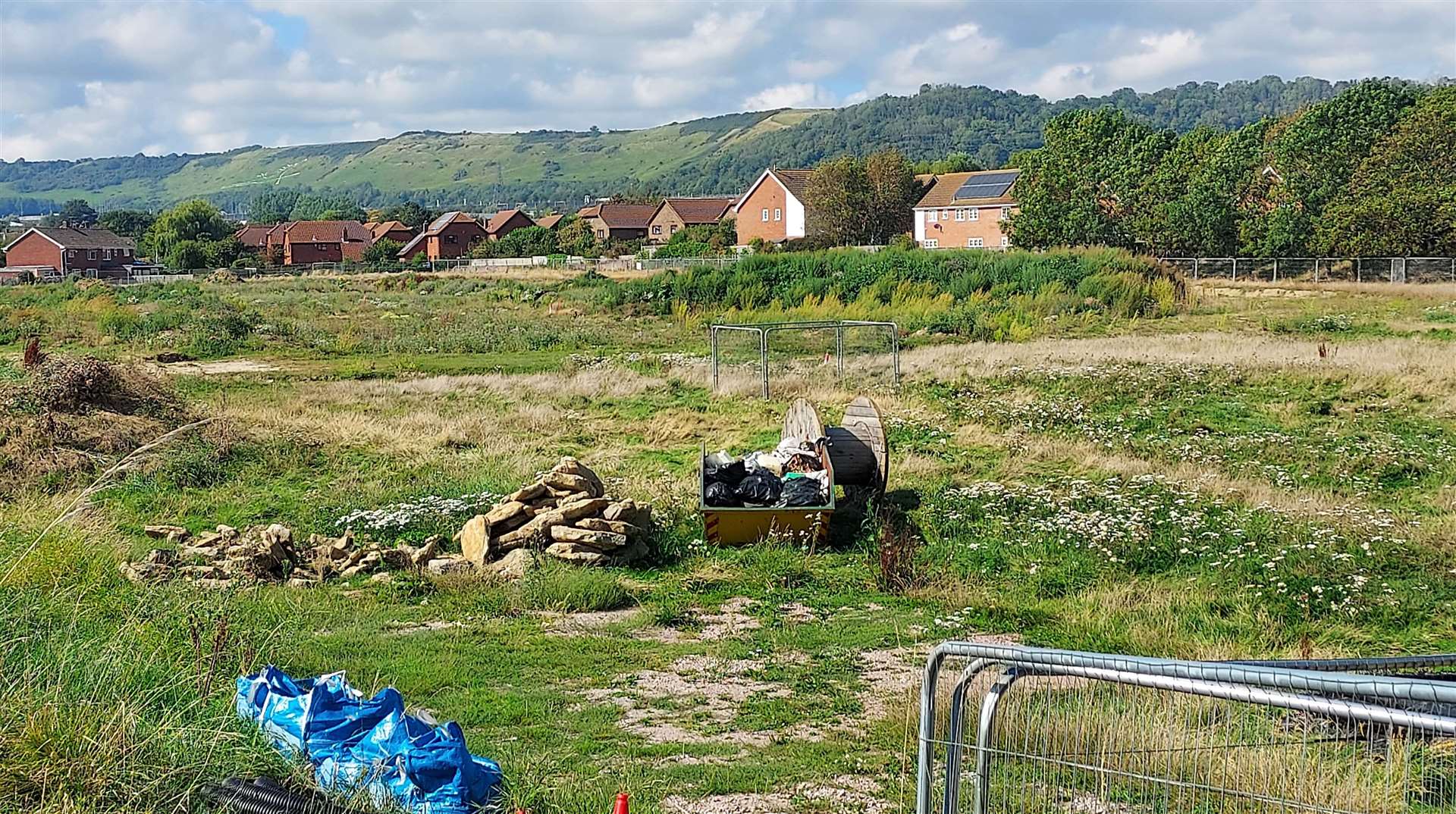 Work on the new athletics track came to a halt over environmental concerns