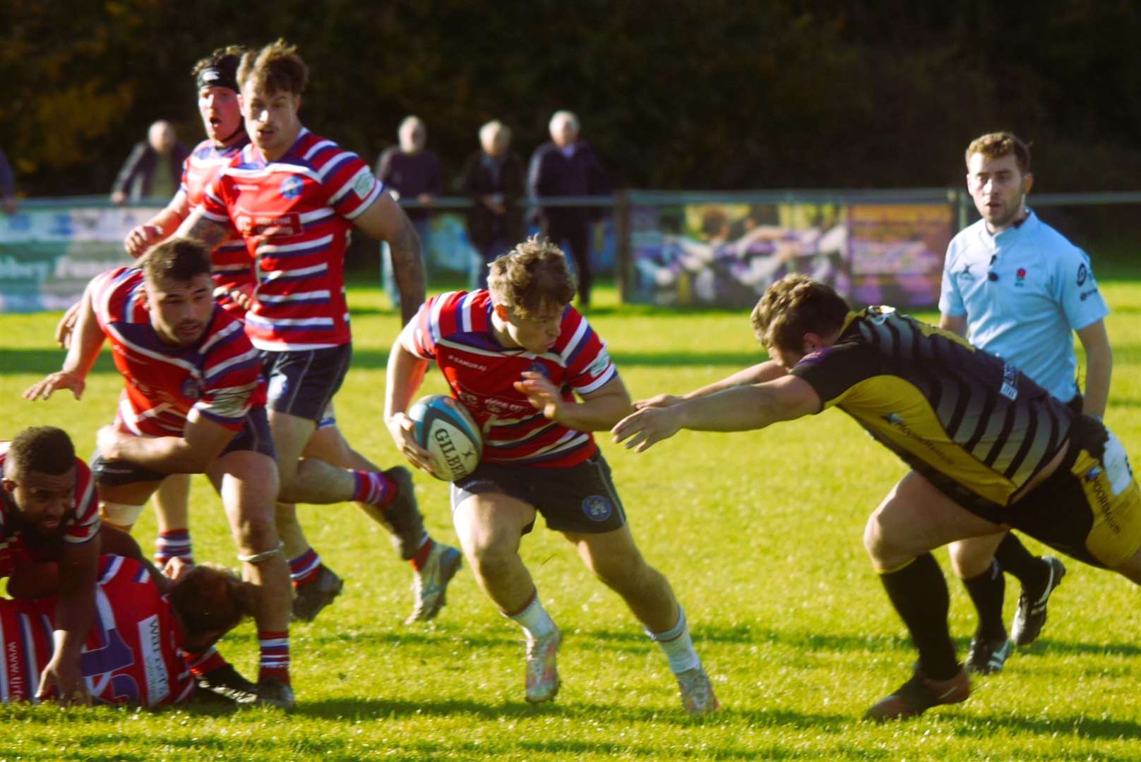 Connor Lloyd gets busy for Tonbridge Juddians against Guernsey. Picture: Adam Hookway