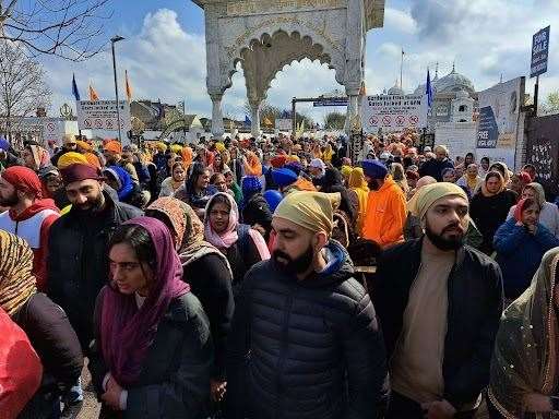 Crowds gather to celebrate Vaisakhi in Gravesend. Picture: Nikki White