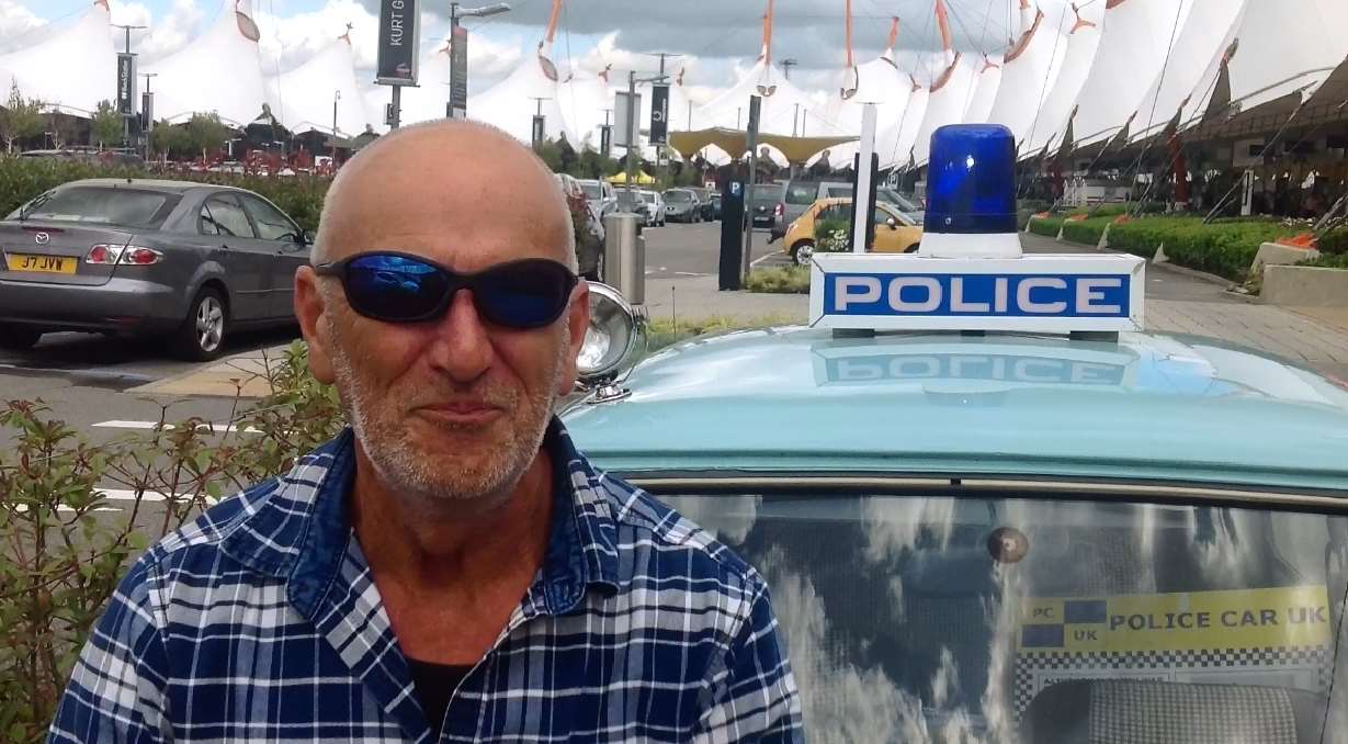 Ian Creighton with his 1979 Police Mini Panda