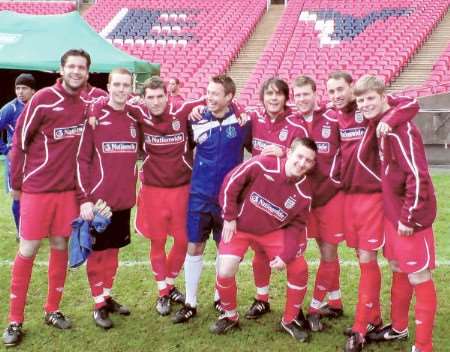 West Hill enjoy the Wembley experience with former England player Graeme Le Saux