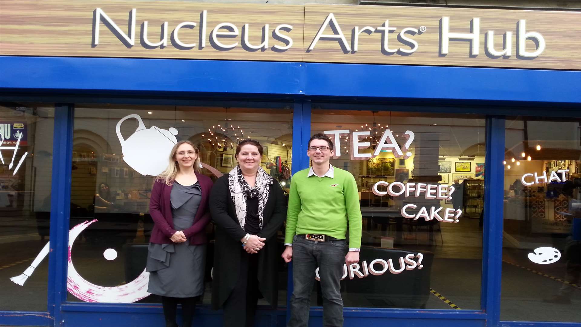 Left to right: Dalia Halpern-Matthews, Claire Poynter and Aaron Telford