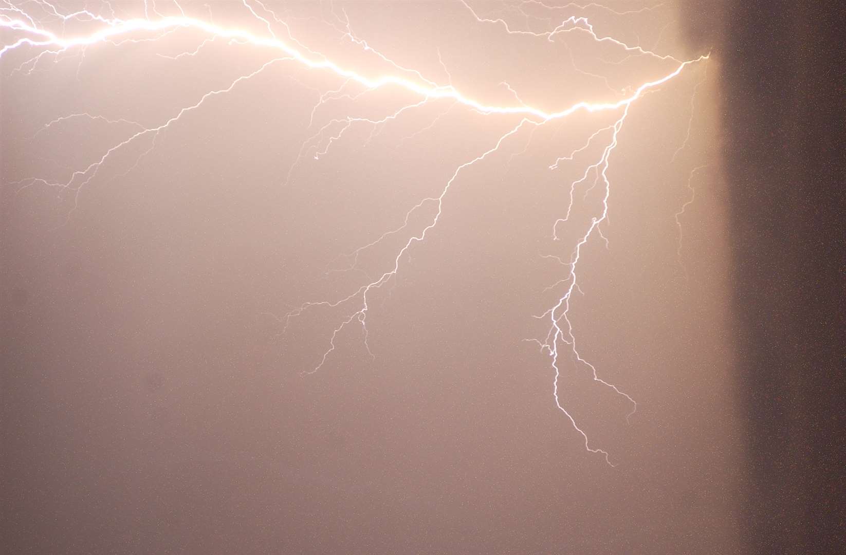 Lightning struck Morrisons. Stock picture