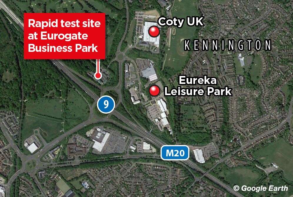 The out-of-town location of the rapid test site has sparked concern