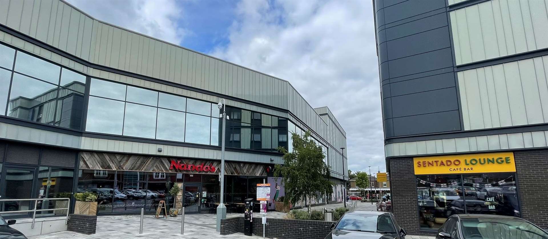 Nandos and Sentado Lounge in the units below The Light and Travelodge in Bourne Place, Sittingbourne. Picture: Joe Crossley