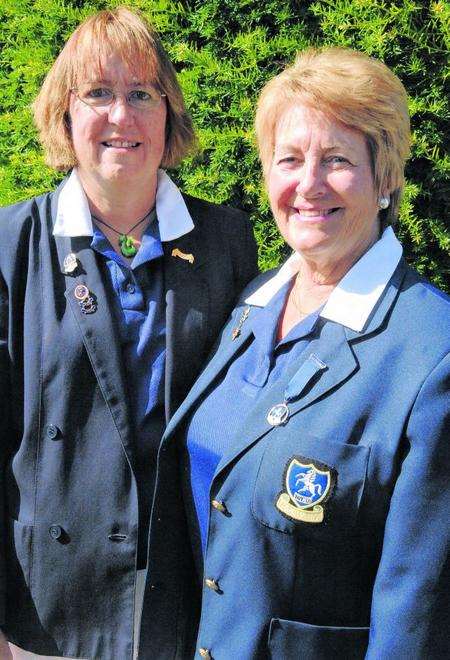 Victoria Park bowlers Judith Cullen and Jean Johnson