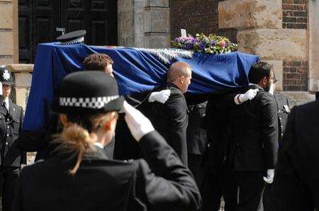 A memorial service to Matthew Williams at St George's Church, Gravesend