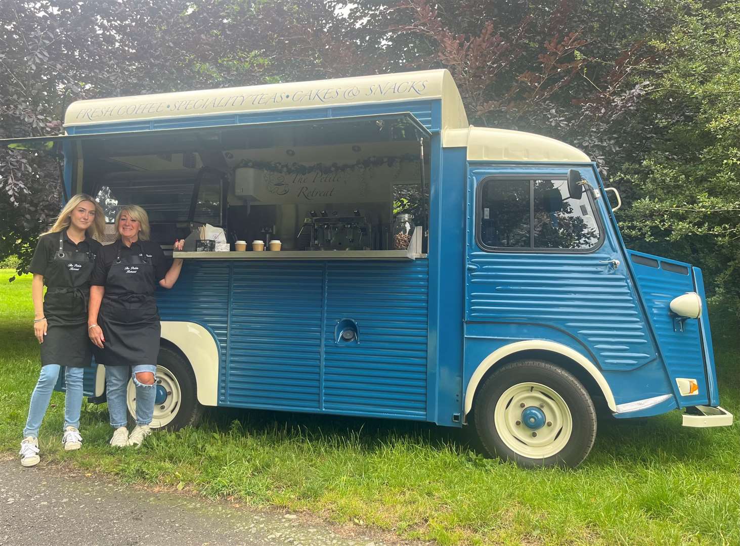 Ceri and Ashleigh will be serving customers at the Bearsted Woodland Trust