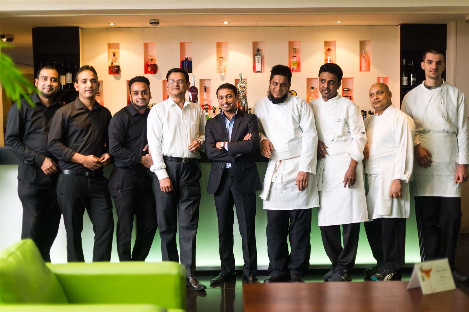 Kiron and staff at Thaii Fusion, Sittingbourne Picture: Arthur Rahman