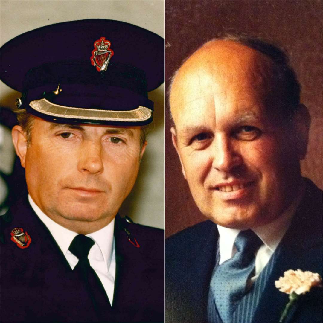 RUC officers Chief Superintendent Harry Breen and Superintendent Bob Buchanan who were killed by the IRA in 1989 while returning from a meeting at Dundalk Garda Station (PA)