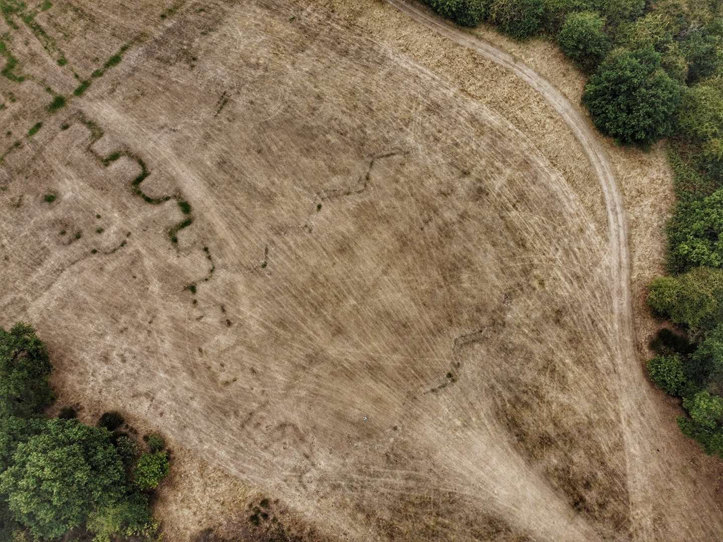 ww1 trenches aerial view