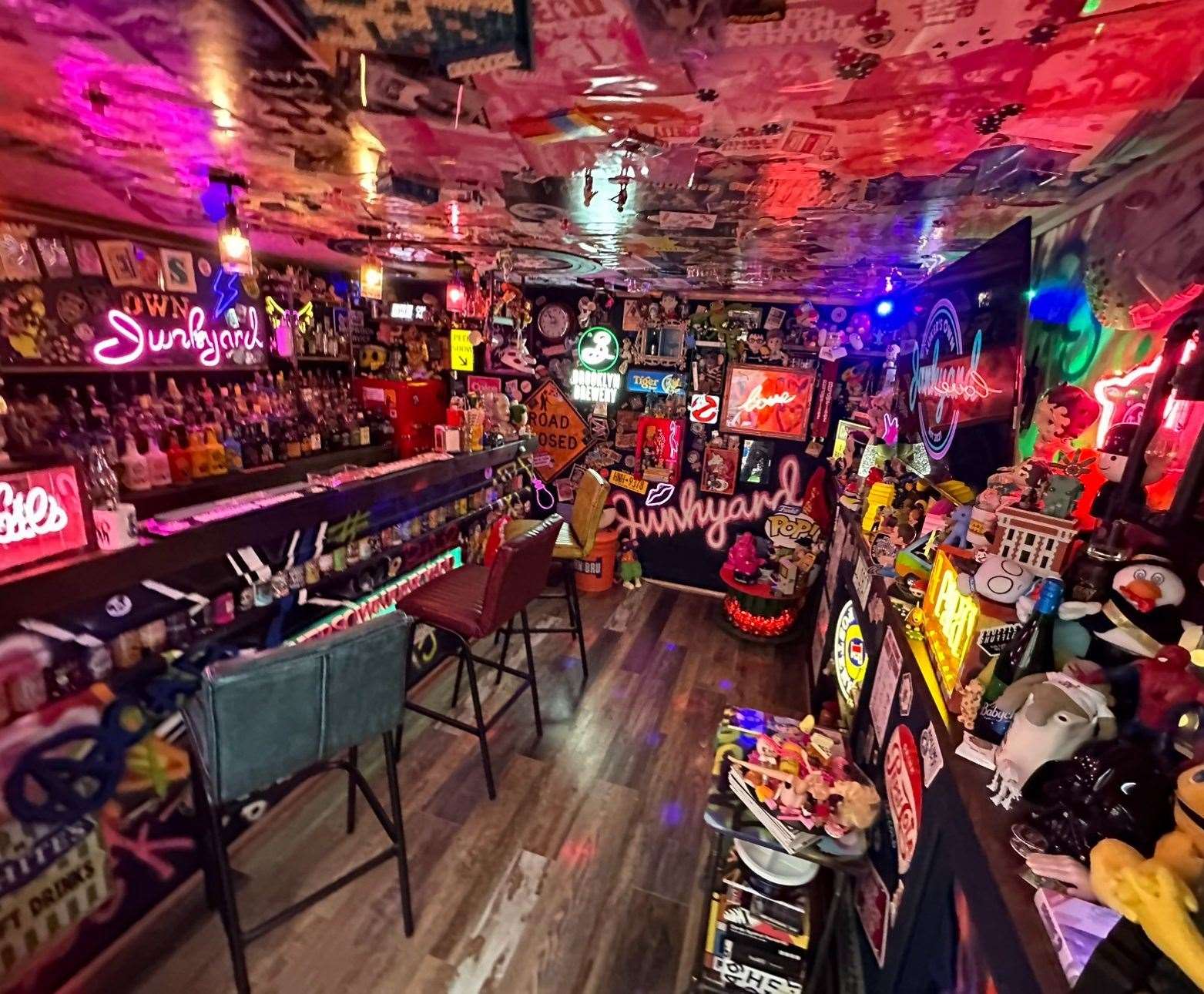 Gravesend couple’s retro neon garden boozer, Luker’s Own Junkyard shortlisted for international award