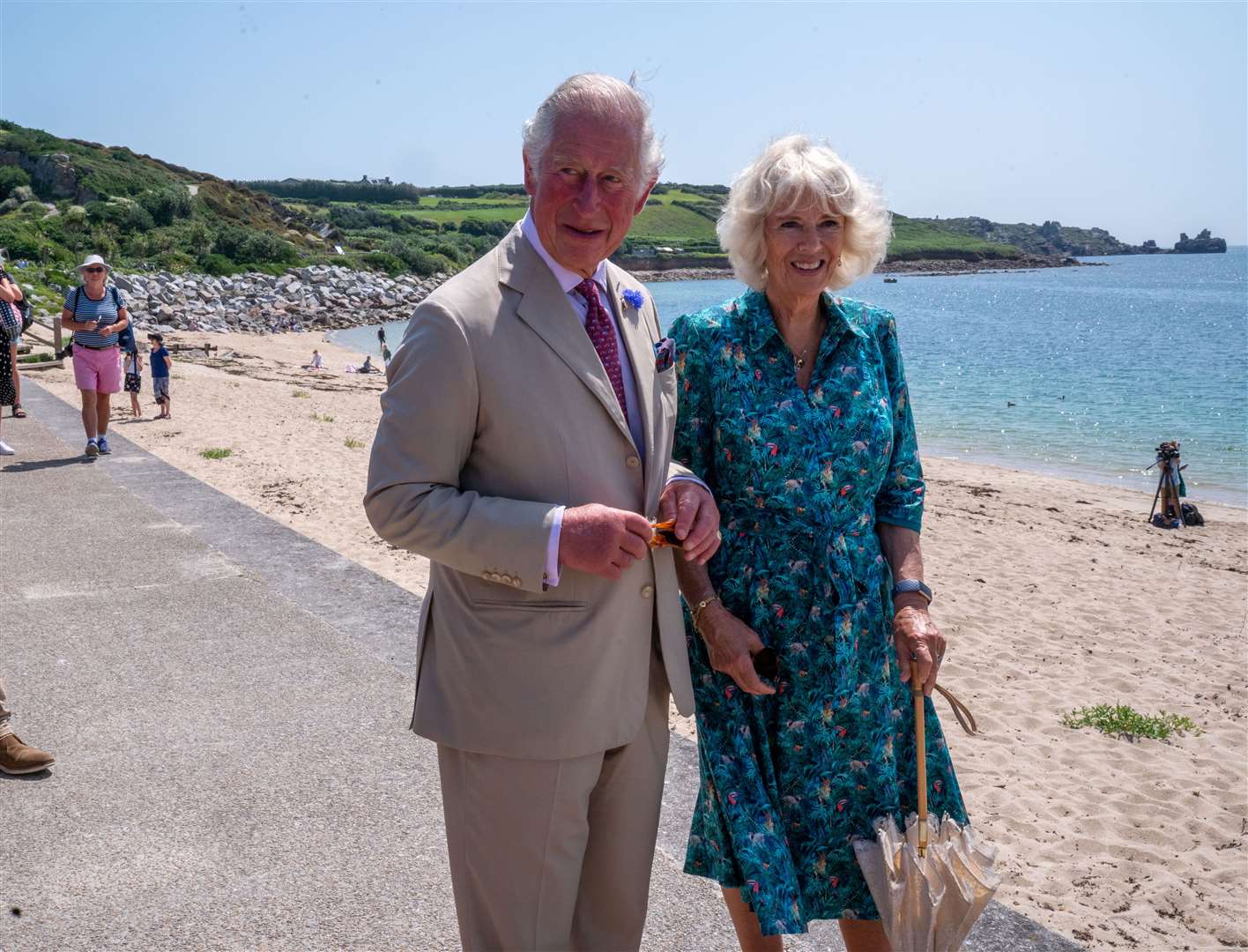 Charles and Camilla on the Isles of Scilly (Arthur Edwards/The Sun/PA)