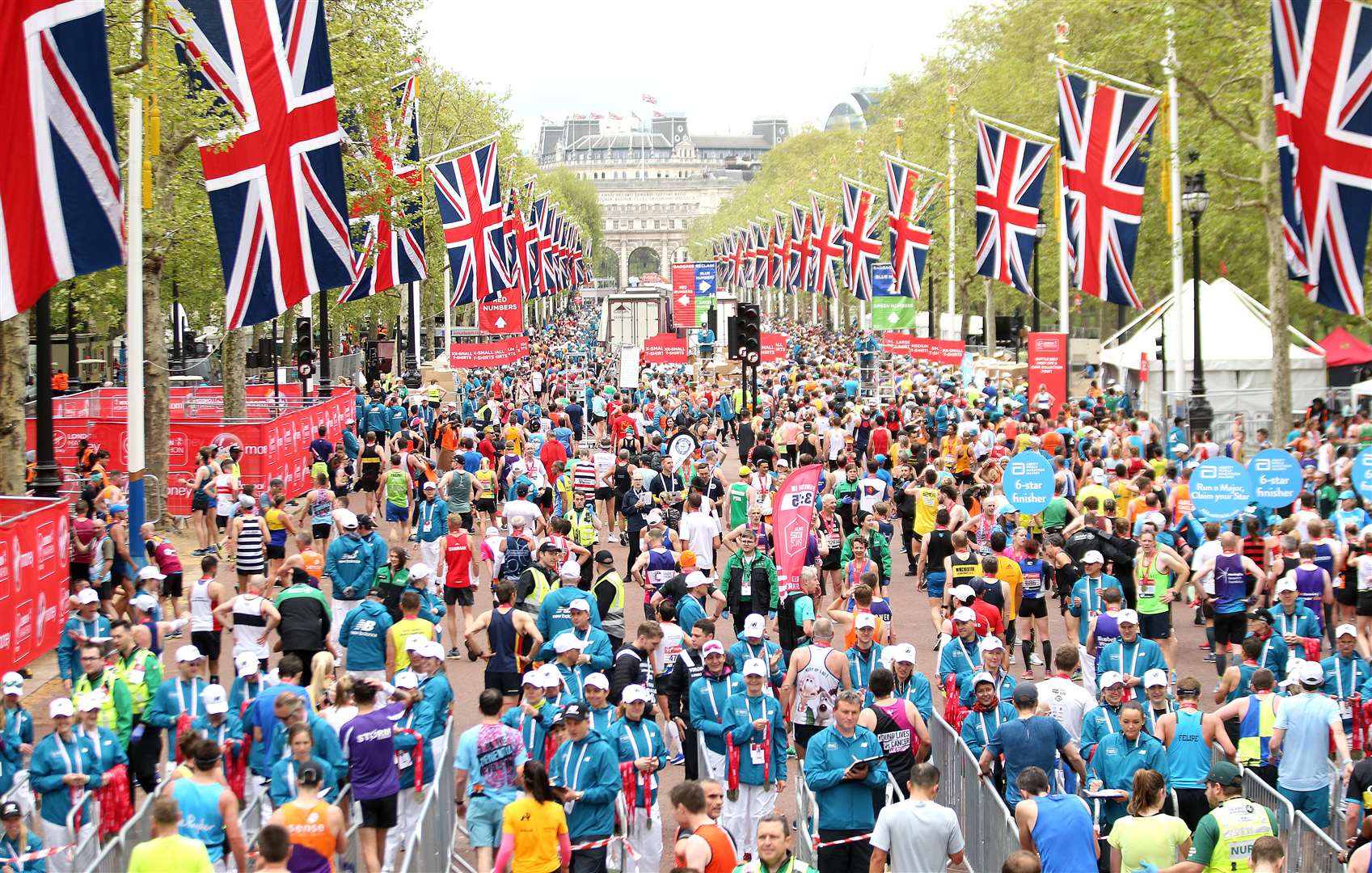 Runners during last year’s race (Paul Harding/PA)