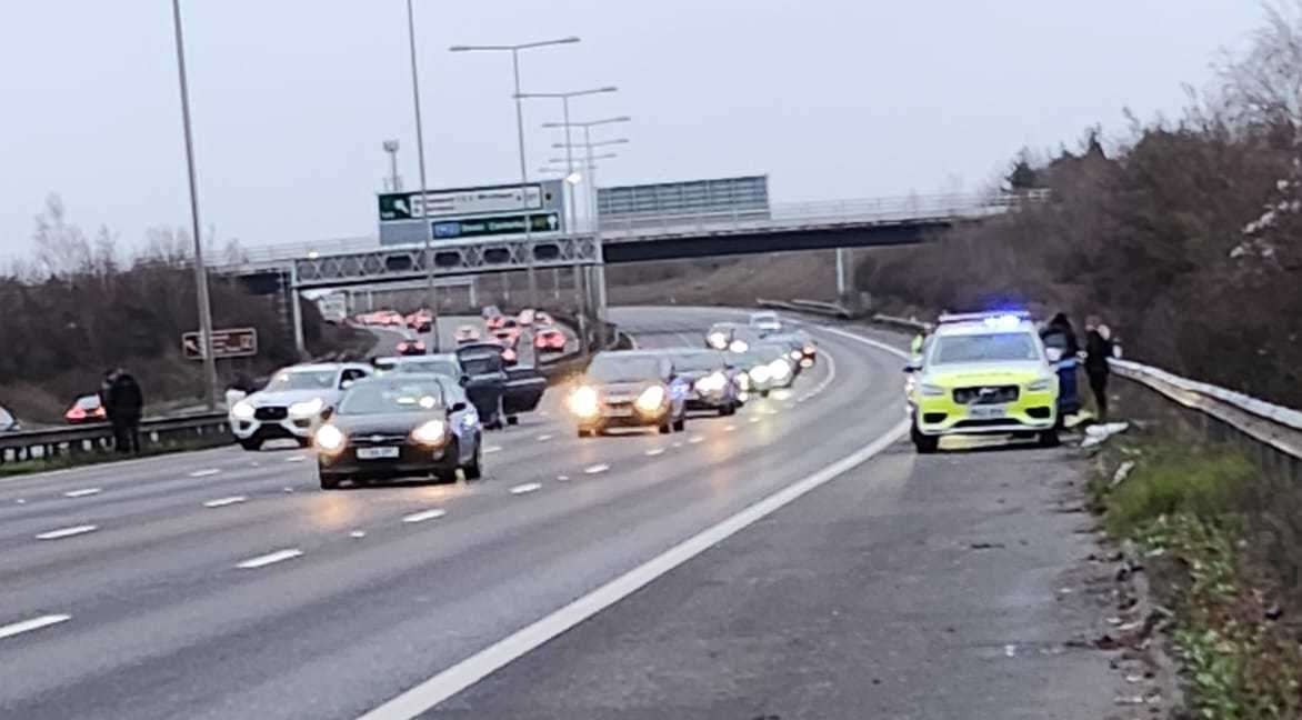 Leanne Verrall's Mercedes was hit by a police car whose driving she described as erratic and unsafe. Picture: Leanne Verrall