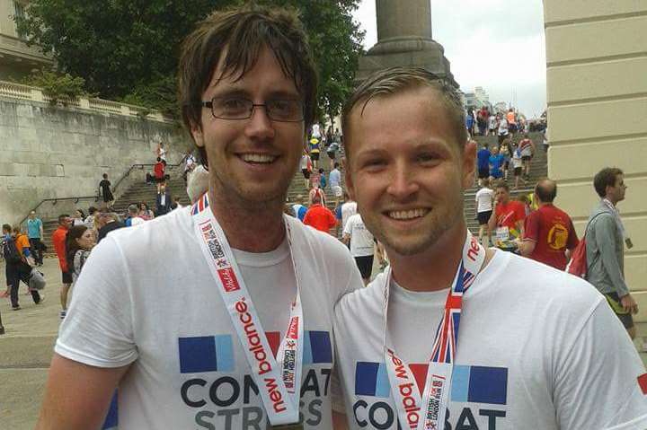 (L-R) Tom Peeling and Matt Louth at last year's run.