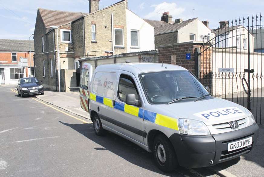 Police in Stuart Road, Gillingham