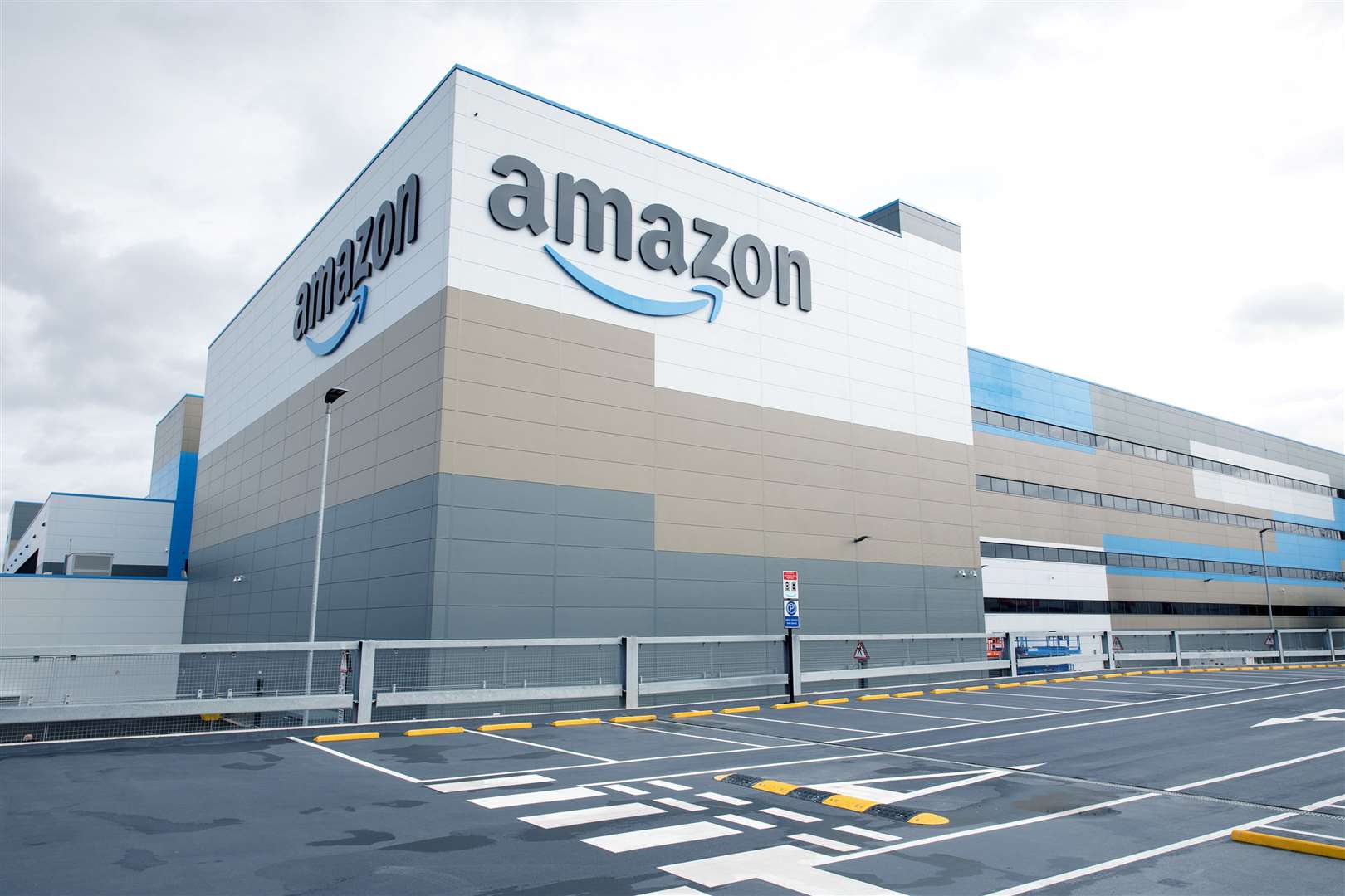 Outside of Amazon's warehouse in Rennie Drive, Dartford. Picture: Amazon