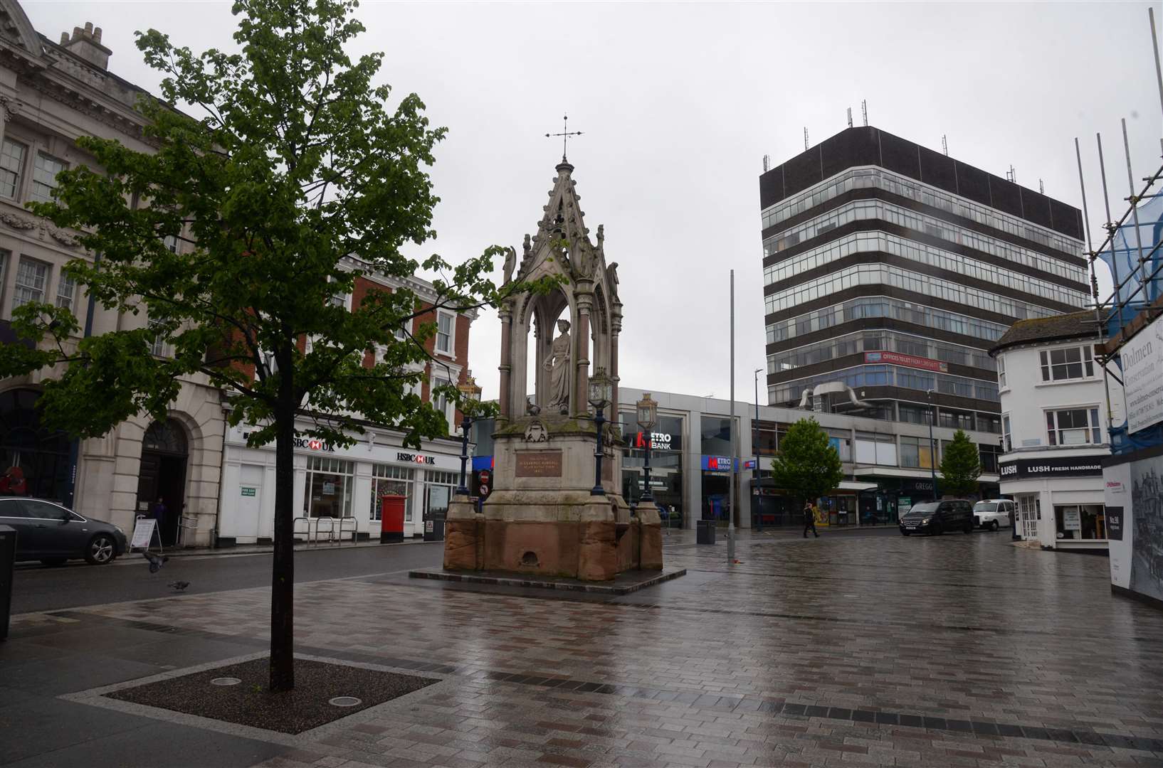 Maidstone town centre in lockdown during the coronavirus pandemic. Picture: Chris Davey