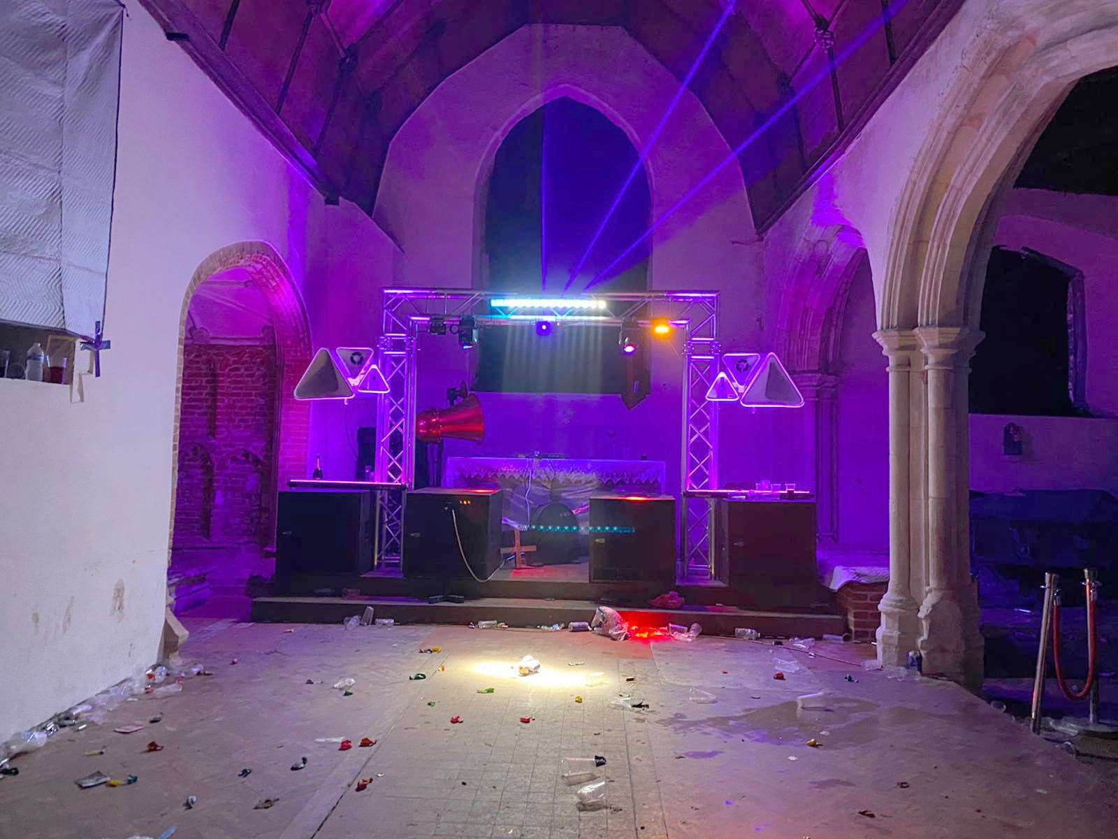 The damage to All Saints Church in Horndon, Essex (Essex Police/PA)