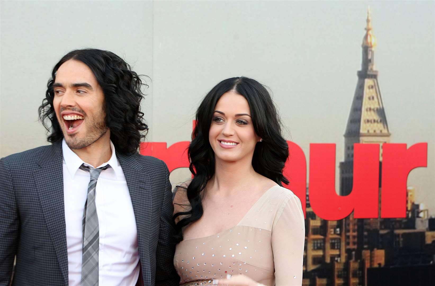 Russell Brand and Katy Perry (Dominic Lipinski/PA)