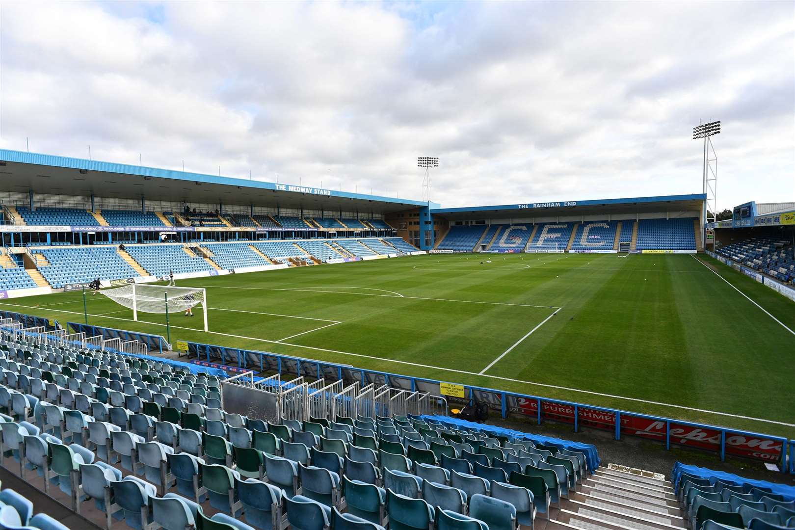 A 37-year-old man is due to appear before Medway Magistrates' today after a safe was taken from Priestfield stadium. Picture: Keith Gillard