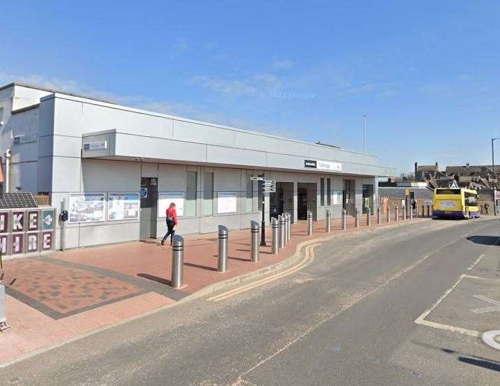 Tonbridge railway station in Barden Road, near where the person collapsed Picture: Google