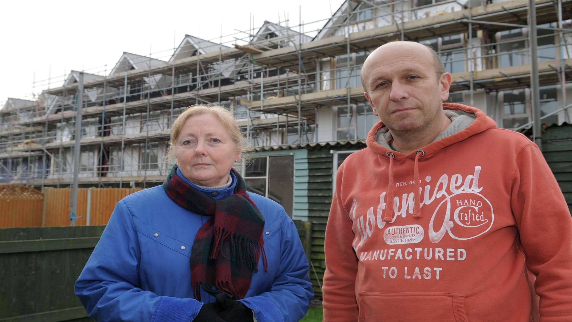 Susan Holmes with fellow campaigner, Wayne Featherstone.