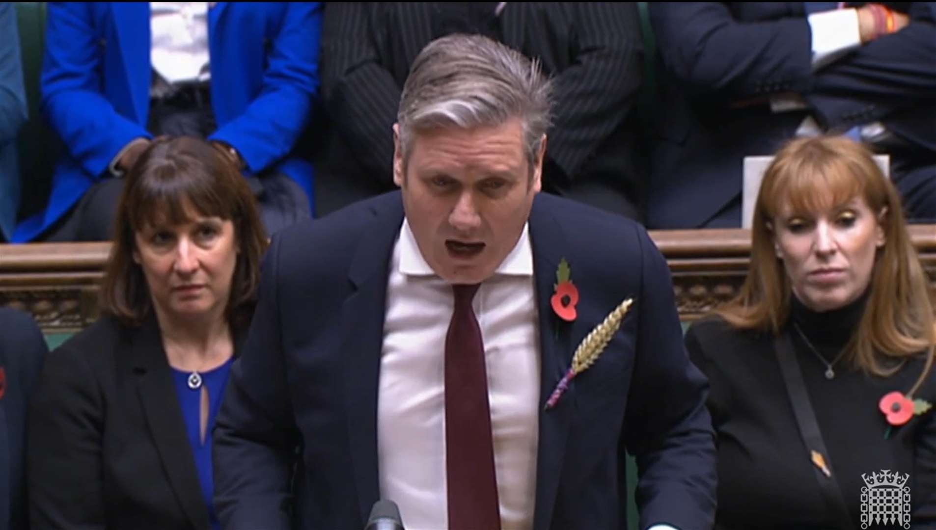 Labour leader Sir Keir Starmer said responsibility for the ‘broken’ asylum system lies with the Tories (House of Commons/PA)